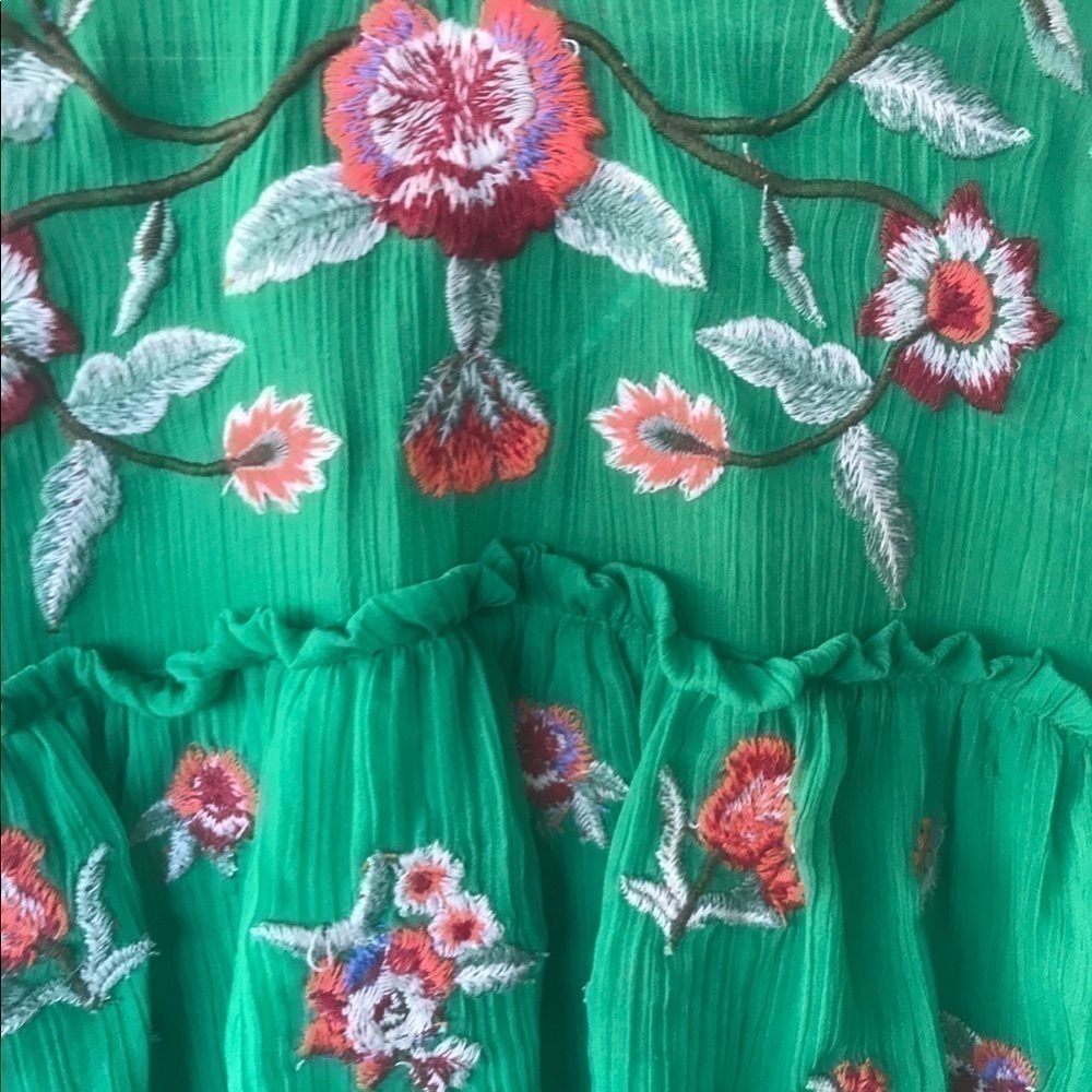Zara Embroidered Tiered Ruffle Top - Picture 5 of 7